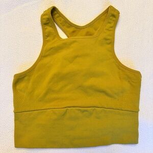 FP Movement by Free People Yellow Racerback Crop Top